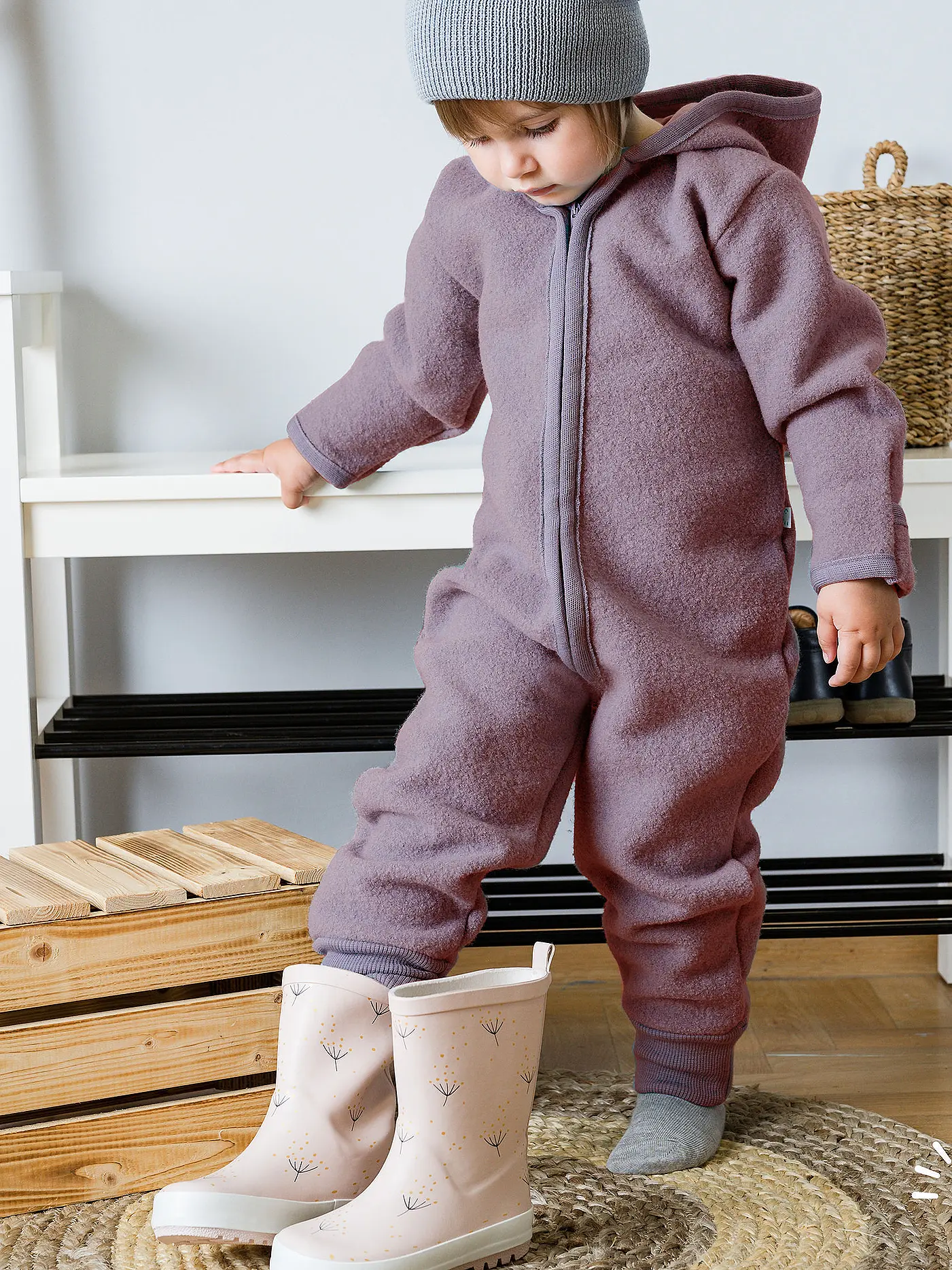 POPOLINI | Baby Wollwalk Overall | rosa